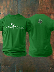 Men's St. Patrick's Day A Tini Bit Irish Printed Short Sleeve T-Shirt