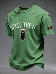 Men's St. Patrick's Day Split the G Printed Waffle Short Sleeve T-Shirt