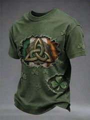 St. Patrick's Day Shamrock Art Print Short Sleeve T-shirt