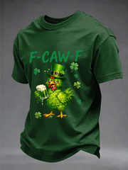 Men's St. Patrick's Day Chicken F-Caw-F Short-sleeved T-shirt