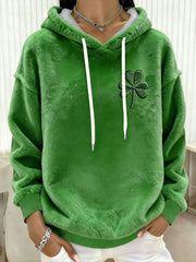 Women's St. Patrick's Day Print Casual Flannel Sweater