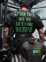 Men's Funny St.patrick's Day Fitness Lover Printed T-shirt