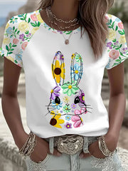 Women's Easter Bunny Short Sleeve T-shirt