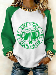 Women's Vintage St. Patrick's Day Printed Sweatshirt