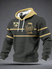Men's Hello Darkness My Old Friend Checkered Cotton Hoodie
