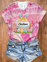 Women's Easter-Themed Printed T-Shirt