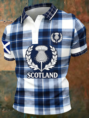 Men's Scotland Rugby Lover Printed Casual Tops