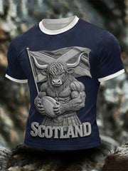 Men's Scotland Rugby Lover Printed T-shirt