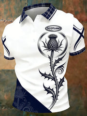 Men's Scotland Rugby Lover Printed Casual Tops