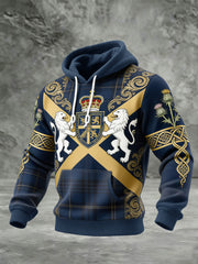 Men's Scotland We'll Be Coming 2026 Football Lover Casual Waffle Hoodie Sweatshirt