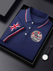 Men's Vintage England Flag Lion British Proud Casual Shirt