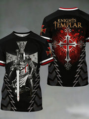 Men's Retro St George's Day Casual Short-Sleeve T-Shirt