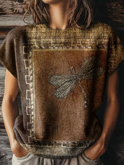 Women's Floral Art Retro Printed Tops