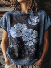 Women's Floral Art Retro Printed Tops