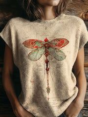 Women's Floral Art Retro Printed Tops