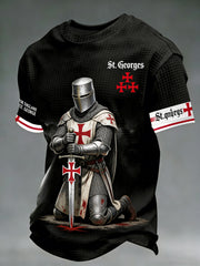 Men's Retro St George's Day Casual Short-Sleeve T-Shirt