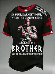 Men's Retro St George's Day Casual Short-Sleeve T-Shirt