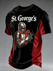 Men's St. George's Day Themed Printed T-Shirt