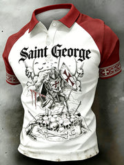Men's St. George's Day Print Polo Shirt