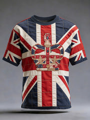 Men's UK Flag Art Printed Short Sleeve T-shirt