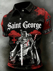 Men's St. George's Day Print Polo Shirt