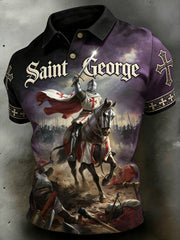 Men's St. George's Day Print Polo Shirt