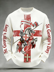 Men's St. George's Day Themed Printed Long-Sleeve T-Shirt