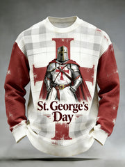 Men's St. George's Day Themed Printed Long-Sleeve T-Shirt