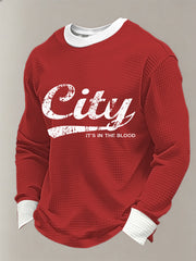 Men's City It's In The Blood Waffle Long Sleeve T-Shirt