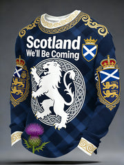 Unisex Scotland We'll Be Coming 2026 Football Lover Printed Waffle Long-sleeve T-shirt