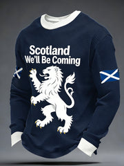 Unisex Scotland We'll Be Coming 2026 Football Lover Printed Waffle Long-sleeve T-shirt