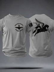 Men's Parachute Regiment British Army Pegasus imitation cotton short-sleeved T-shirt