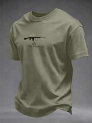 Men's 7.62mm We Trust SLR British Army veteran imitation cotton short-sleeved T-shirt