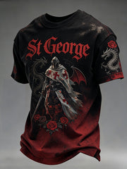 Men's St. George Day Distressed Print T-Shirt