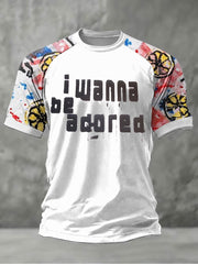 Men's Lemon Roses Music Lover Printed short sleeve t-shirt