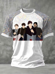 Men's Lemon Roses Music Lover Printed short sleeve t-shirt