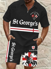 Men's St George's Day plaid suit