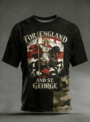 Men's Retro St George's Day Casual Short-Sleeve T-Shirt