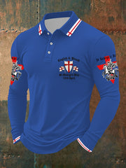 Men's St George's Day long sleeve polo shirt