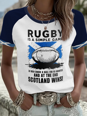 Women's Scottish Rugby lovers round neck short sleeve T-shirt
