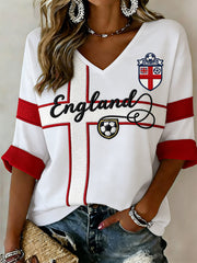 Retro British Football Fan-Style Casual Jersey