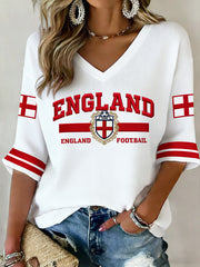 Retro British Football Fan-Style Casual Jersey