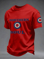Men's UK Music Northern Soul Lover imitation cotton short-sleeved T-shirt