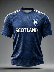 Unisex UK Scotland Football Lover 2026 Printed Casual Short-Sleeve T-Shirt
