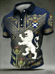 Unisex UK Scotland Football Lover 2026 Printed Short-Sleeve Polo Shirt
