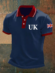 Men's Union Jack Casual Polo Shirt