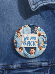 Cov Is Back Football Lover Sky Blues Printed Pins