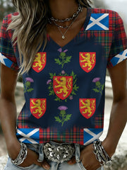 Retro Scottish Football Fan Art Print Casual Jersey