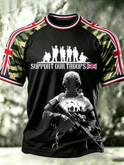 Men's SUPPORT OUR TROOPS short sleeve t-shirt