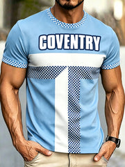 Men's Cov City Checkerboard Art Printed T-shirt